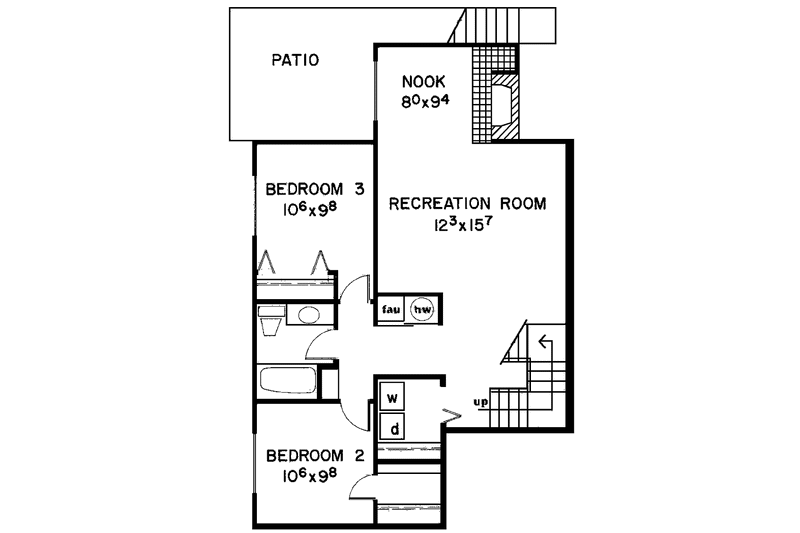 Home Plan - Floor Plan - Upper Floor for Ranch House Plan #60-851 - 3 bed, 2.5 bath