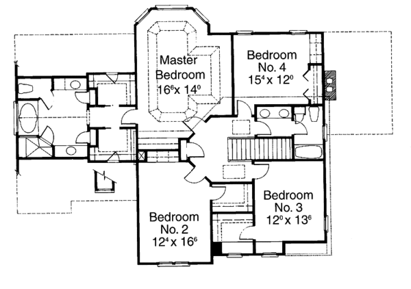 Architectural House Design - Country Floor Plan - Upper Floor Plan #429-213