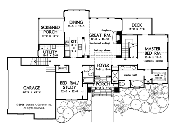 House Plan Design - Craftsman Floor Plan - Main Floor Plan #929-934