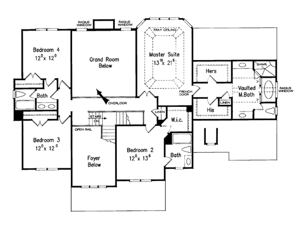 Dream House Plan - Country Floor Plan - Upper Floor Plan #927-600