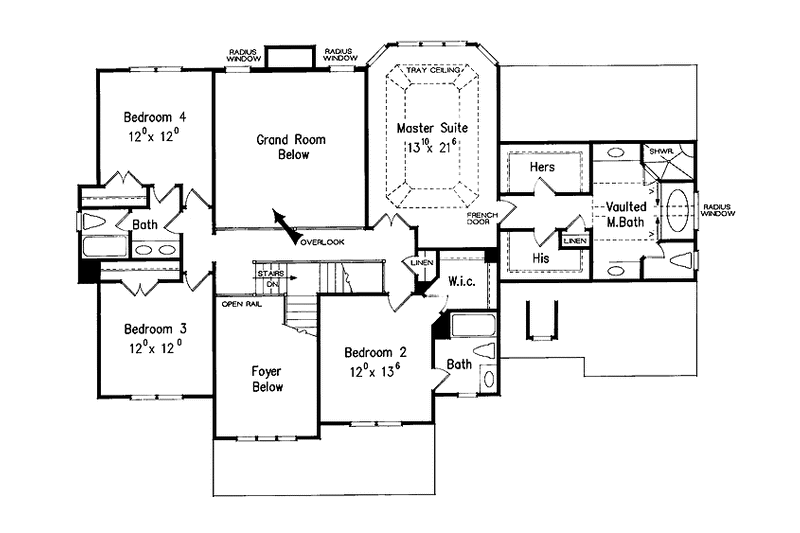 Home Plan - Floor Plan - Upper Floor for Country House Plan #927-600 - 5 bed, 4 bath