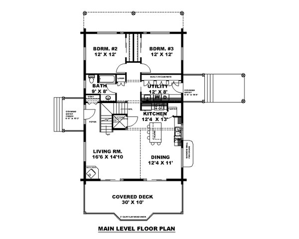 Dream House Plan - Log Floor Plan - Main Floor Plan #117-1019