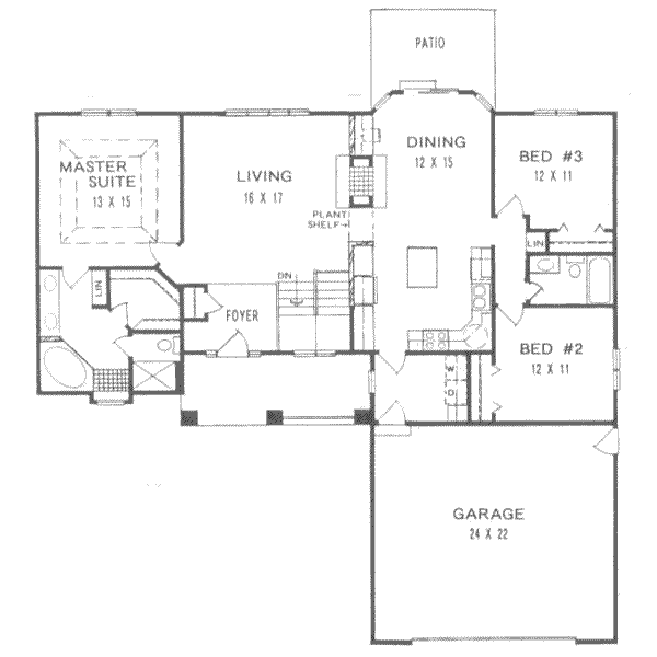 Traditional Floor Plan - Main Floor Plan #58-149