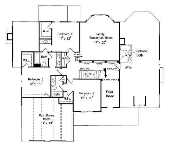 House Design - Country Floor Plan - Upper Floor Plan #927-854