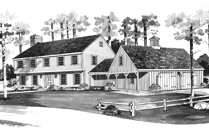 Architectural House Design - Colonial Exterior - Front Elevation Plan #72-616
