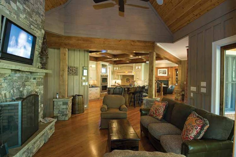 House Blueprint - Interior - Family Room for Craftsman House Plan #54-362 - 4 bed, 4.5 bath