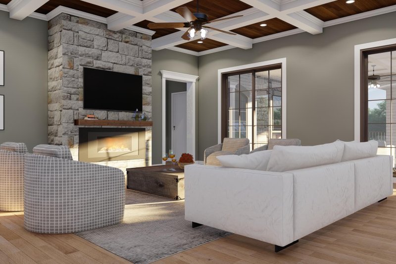 Architectural House Design - Interior - Family Room 1 for European House Plan #923-354 - 7 bed, 8.5 bath