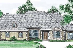 House Design - Exterior - Front Elevation for Country House Plan #52-263 - 4 bed, 3.5 bath