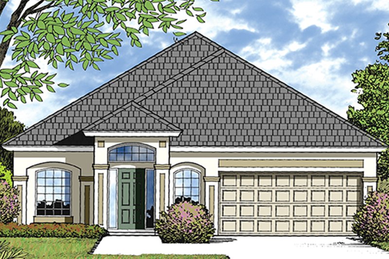 Dream House Plan - Exterior - Front Elevation 3 for European House Plan #417-827 - 3 bed, 2 bath