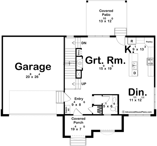 Architectural House Design - Cottage Floor Plan - Main Floor Plan #455-649