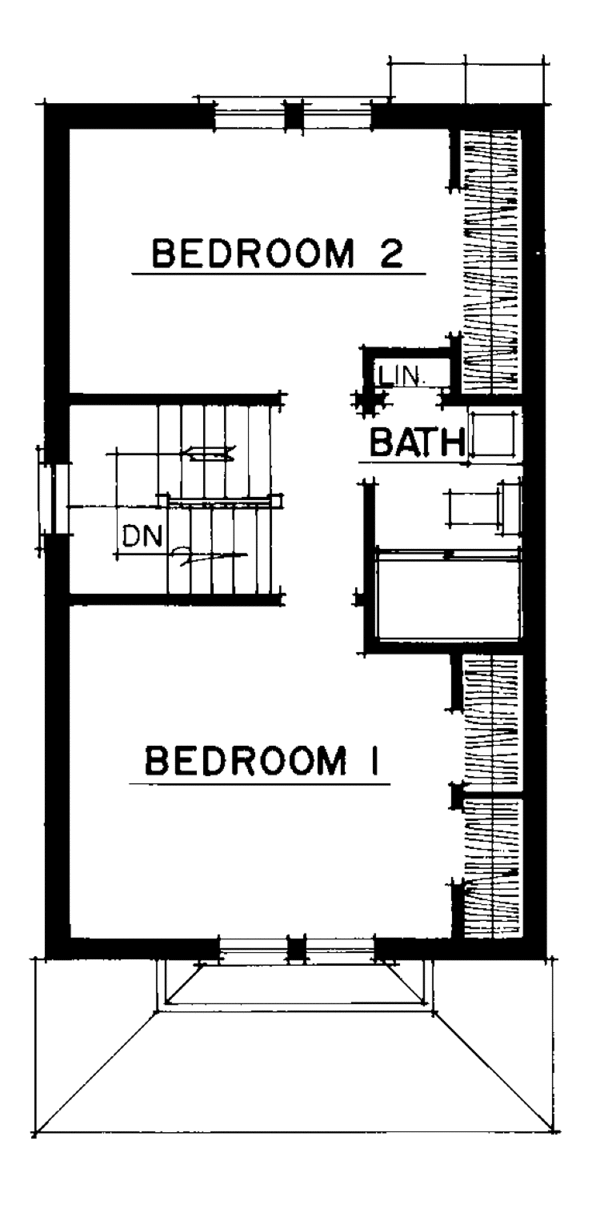 Architectural House Design - Craftsman Floor Plan - Upper Floor Plan #1016-1