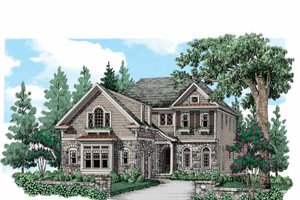 Exterior - Front Elevation 3 for Traditional House Plan #927-540 - 4 bed, 4 bath