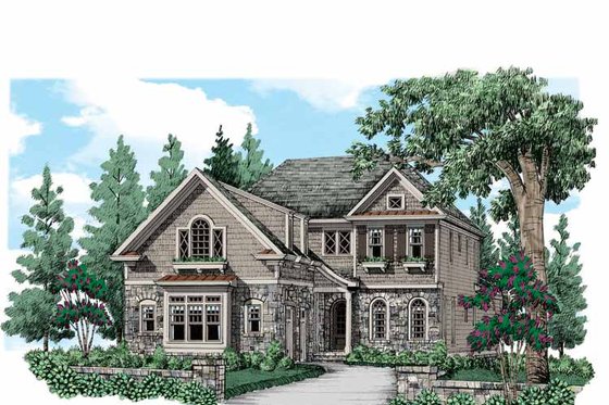 Exterior - Front Elevation 3 for Traditional House Plan #927-540 - 4 bed, 4 bath