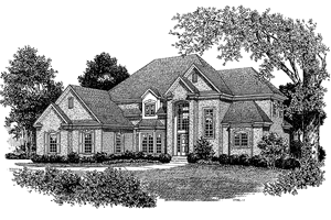House Design - Exterior - Front Elevation for Traditional House Plan #453-163 - 4 bed, 3.5 bath