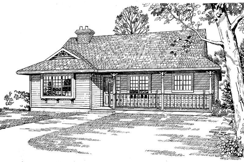 Home Plan - Ranch Exterior - Front Elevation Plan #47-720