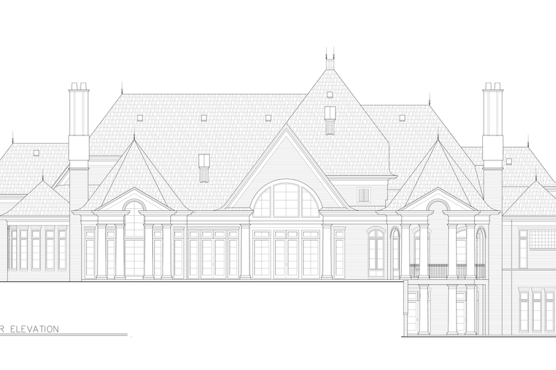 House Plan Design - Exterior - Other Elevation 1 for European House Plan #119-167 - 5 bed, 6.5 bath
