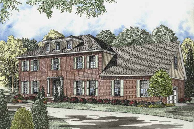 Architectural House Design - Colonial Exterior - Front Elevation Plan #17-2833