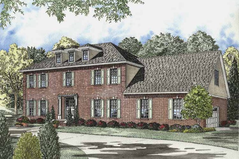 Dream House Plan - Colonial Exterior - Front Elevation Plan #17-2833