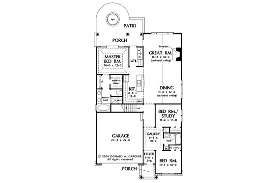 Floor Plan - Main Floor for Country House Plan #929-760 - 3 bed, 2 bath