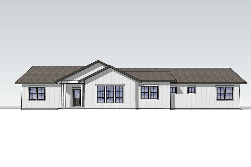 House Design - Exterior - Front Elevation 5 for Ranch House Plan #1105-9 - 3 bed, 2.5 bath