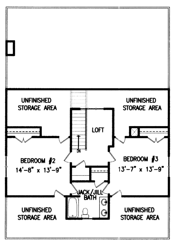 Dream House Plan - Craftsman Floor Plan - Upper Floor Plan #54-212