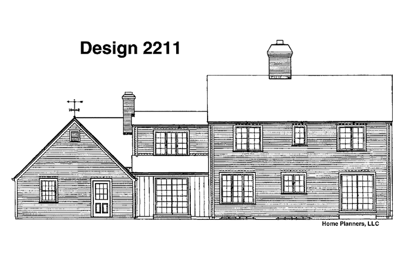 Home Plan - Exterior - Rear Elevation for Adobe / Southwestern House Plan #72-603 - 4 bed, 2.5 bath
