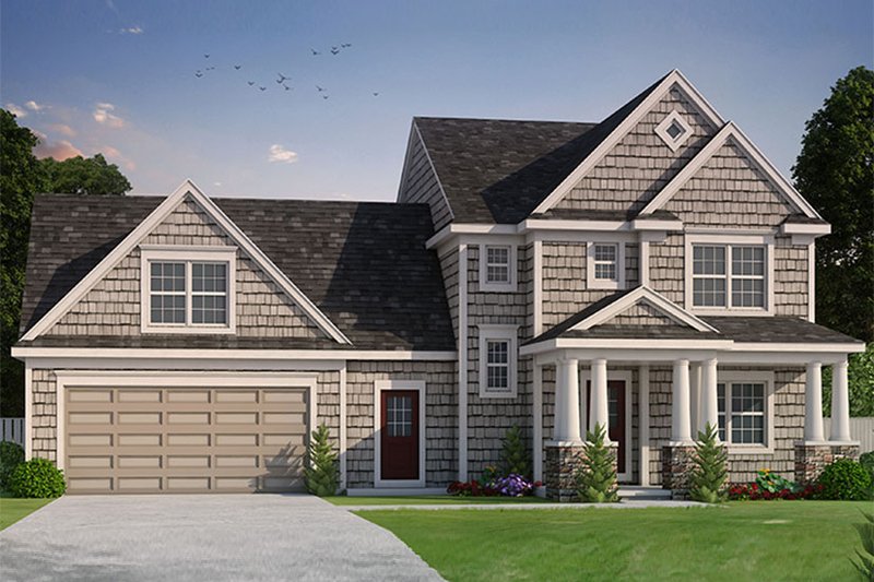 Dream House Plan - Exterior - Front Elevation 3 for Colonial House Plan #20-2248 - 3 bed, 3 bath