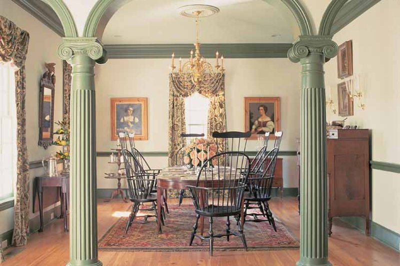 Architectural House Design - Interior - Dining Room for Colonial House Plan #137-305 - 4 bed, 4 bath