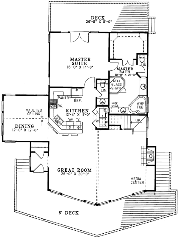 House Plan Design - Contemporary Floor Plan - Main Floor Plan #17-2643