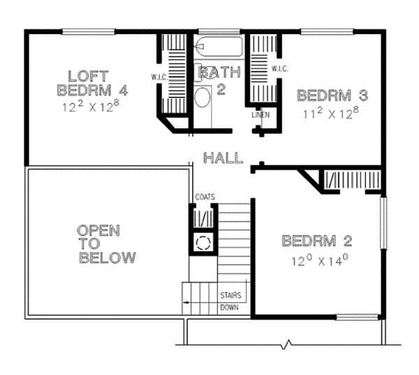 Home Plan - Traditional Floor Plan - Upper Floor Plan #472-417