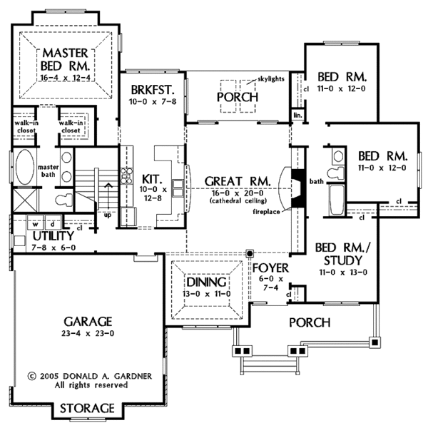 Architectural House Design - Craftsman Floor Plan - Main Floor Plan #929-783