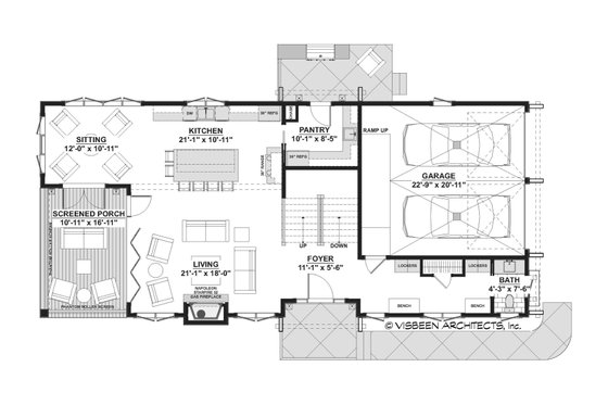 Floor Plan - Main Floor for Cottage House Plan #928-354 - 4 bed, 3.5 bath