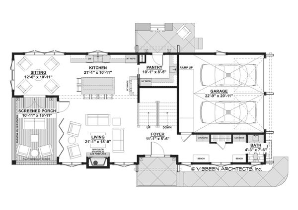 Architectural House Design - Cottage Floor Plan - Main Floor Plan #928-354