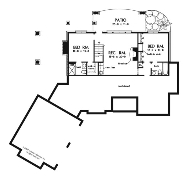 Dream House Plan - European Floor Plan - Lower Floor Plan #929-901