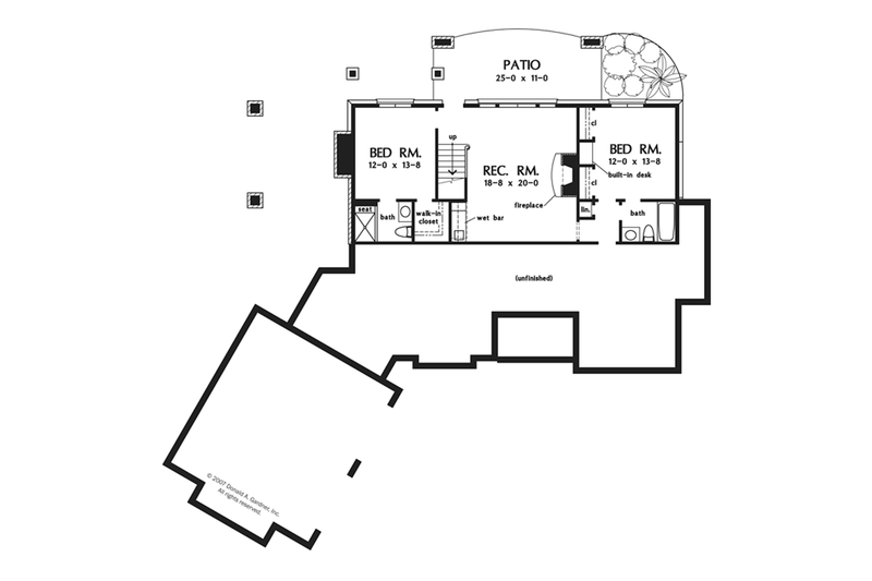Dream House Plan - Floor Plan - Lower Floor for European House Plan #929-901 - 3 bed, 3.5 bath