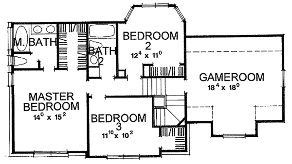 Home Plan - Colonial Floor Plan - Upper Floor Plan #472-30