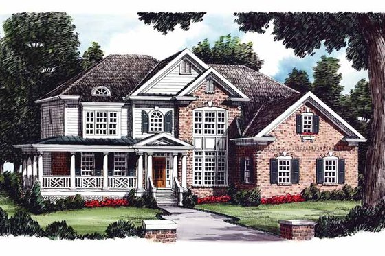Exterior - Front Elevation 3 for Country House Plan #927-737 - 5 bed, 4 bath