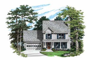 Country Exterior - Front Elevation Plan #927-49