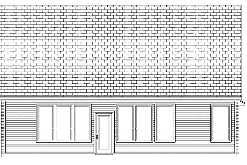 Home Plan - Exterior - Rear Elevation for Craftsman House Plan #84-757 - 3 bed, 2.5 bath