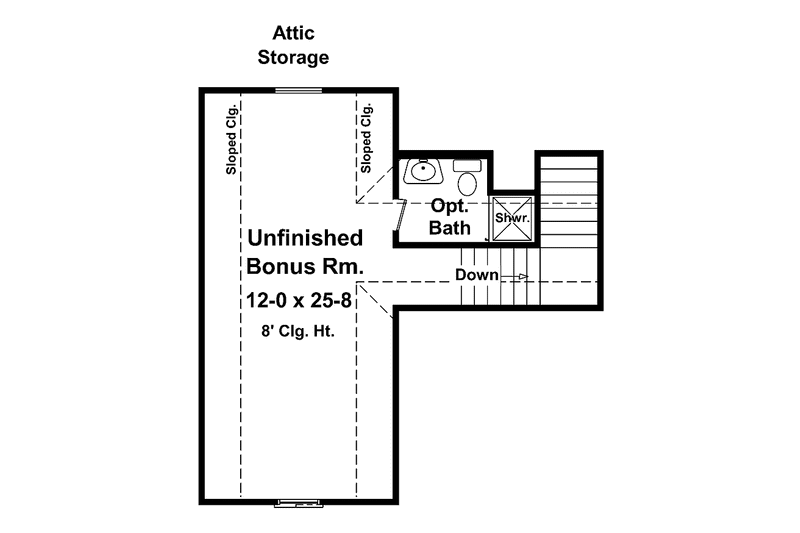 Home Plan - Floor Plan - Other Floor for Country House Plan #21-424 - 3 bed, 2 bath