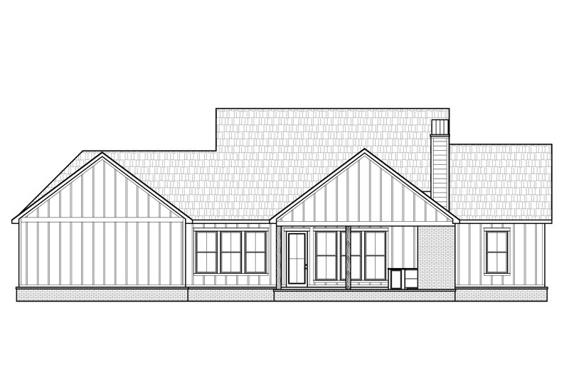 Dream House Plan - Exterior - Rear Elevation for Farmhouse House Plan #1074-31 - 4 bed, 2.5 bath