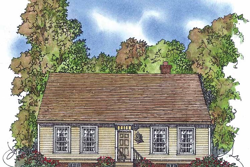 Architectural House Design - Colonial Exterior - Front Elevation Plan #1016-74