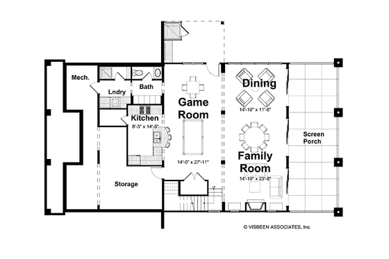 Floor Plan - Lower Floor for Craftsman House Plan #928-210 - 6 bed, 3 bath