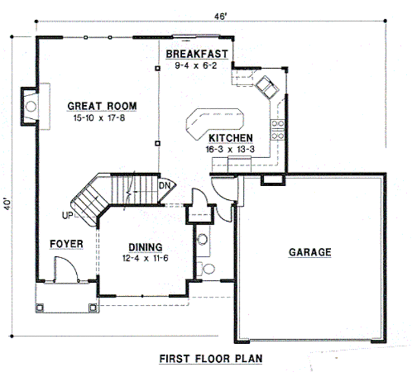 Traditional Floor Plan - Main Floor Plan #67-485
