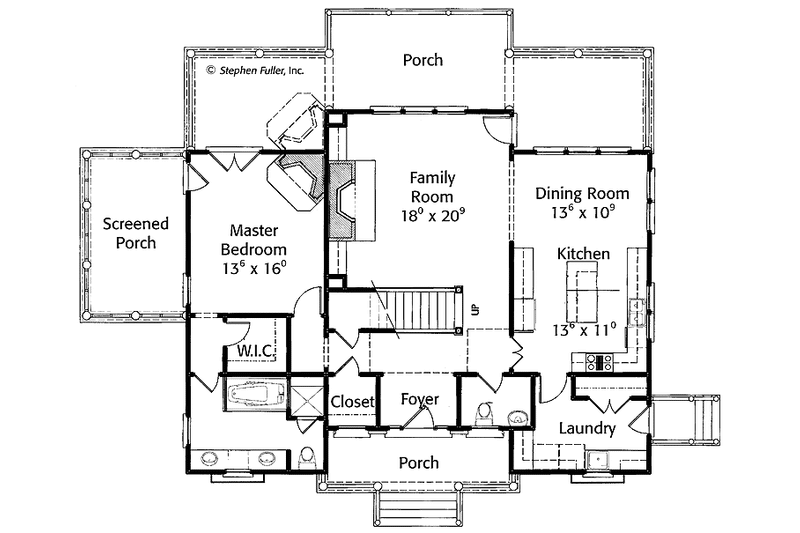 House Plan Design - Floor Plan - Main Floor for Country House Plan #429-426 - 3 bed, 3.5 bath