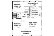 Cottage Style House Plan - 2 Beds 1 Baths 1016 Sq/Ft Plan #21-441 