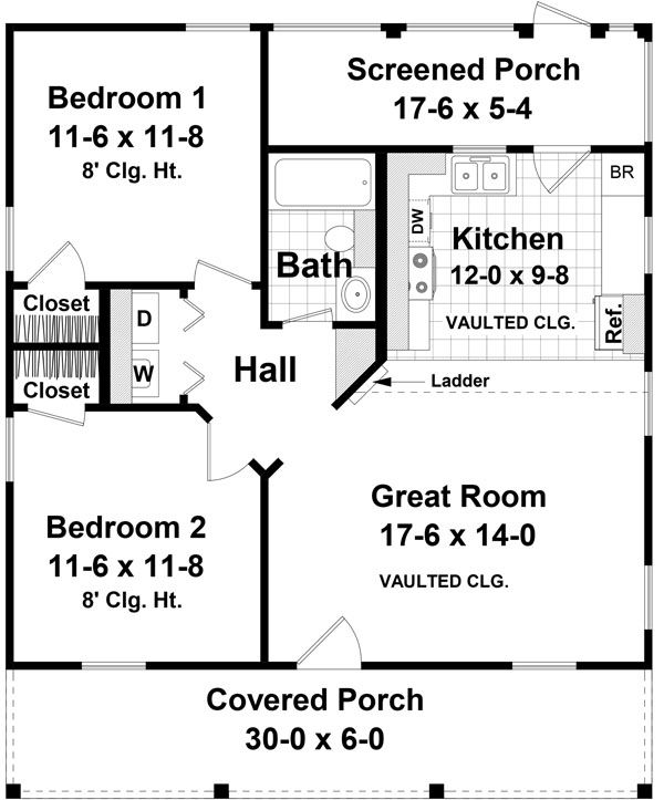 Cottage Floor Plan - Main Floor Plan #21-441