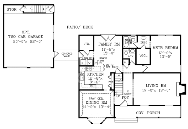 House Plan Design - Craftsman Floor Plan - Main Floor Plan #314-258