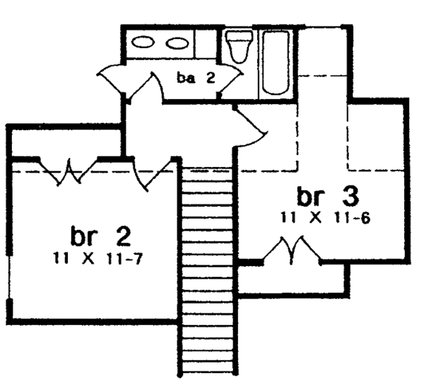 House Plan Design - Country Floor Plan - Upper Floor Plan #301-145