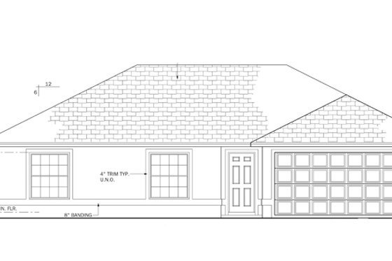 Exterior - Front Elevation 3 for Ranch House Plan #1058-31 - 3 bed, 2 bath